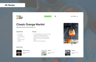 Daily UI Day 40 - Recipe 100 days ui daily ui day 40 graphic design recipe ui