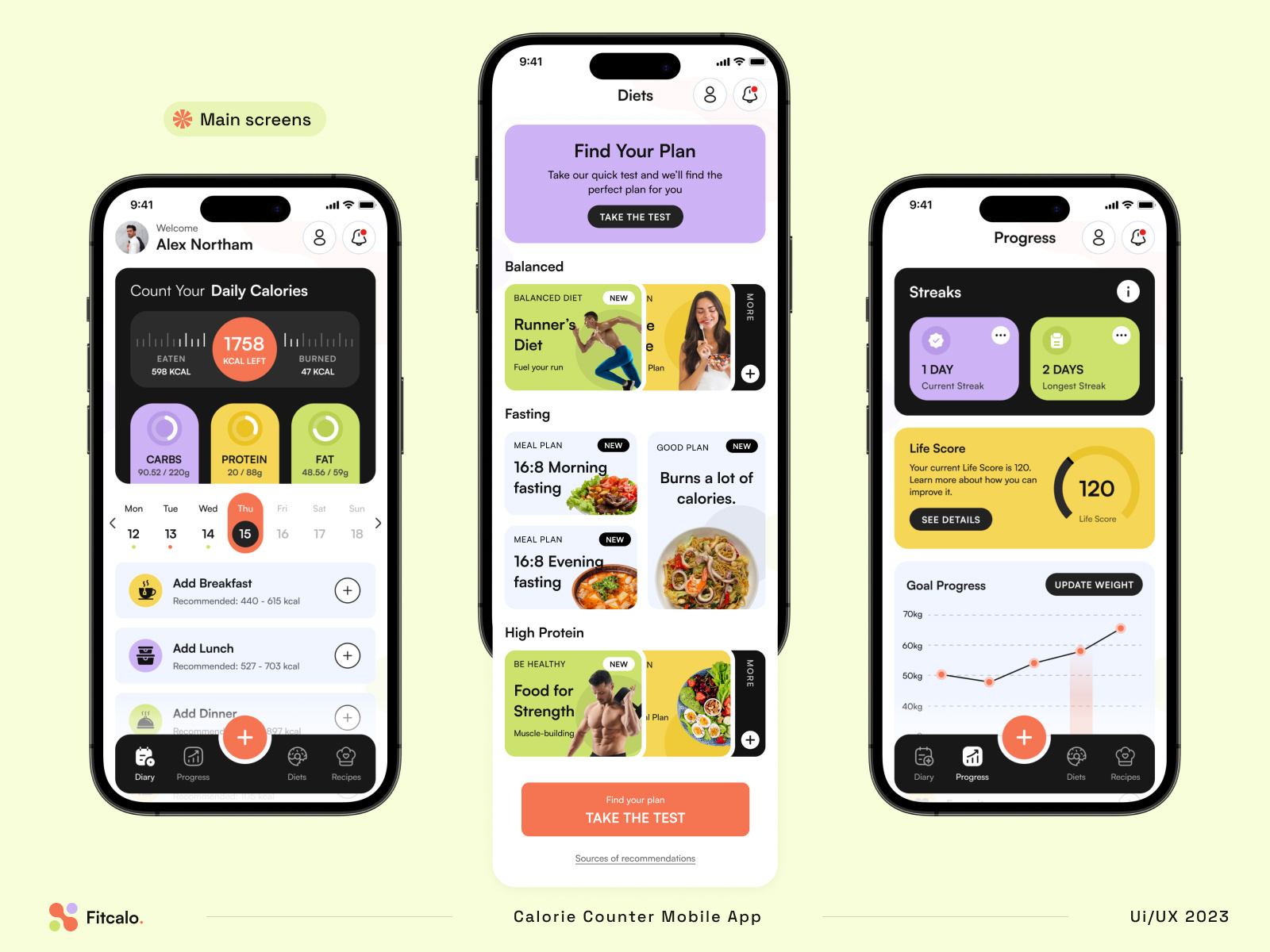 Calorie Counter Application by MindInventory UI/UX for MindInventory on