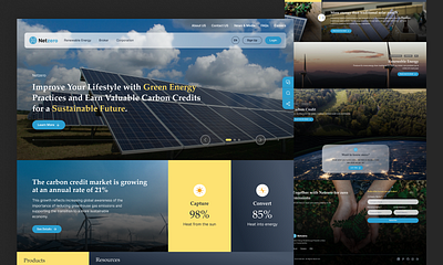 NetZero Green Energy - Landing Page Design green energy landing page ui ui design uiux ux design web design