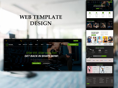 #WEB TEMPLATE {Figma} branding design figma figma web layout graphic design gym gym web template illustration logo photoshop post template ui ux web layout web template design