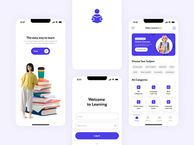 Learning App UI Design 999watt branding ui ux