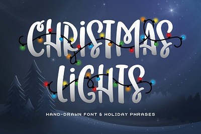 Christmas Lights Font & Phrases design display display font new years