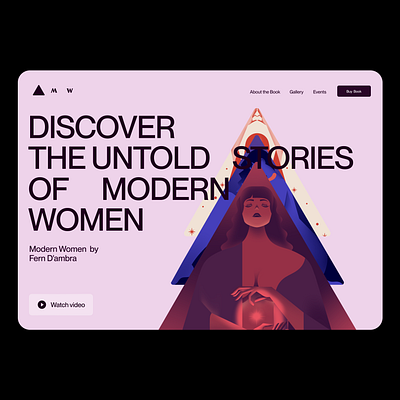 Modern Women book cover book illustration concept artist design girl illustration pink procreate web page