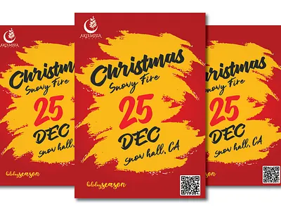 Christmas Fire celebration chrismas flyer