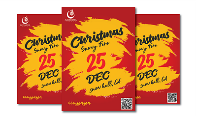 Christmas Fire celebration chrismas flyer