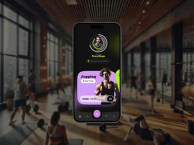 AI powered Fitness App app gui ui ux