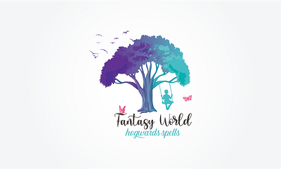 Fantasy Logo fantasy growth happiness logo design