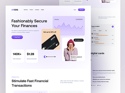 Secure Payment Solution Website banking banking card visuals banking landing page credit card design digital banking website finance financial website fintech product graph it landing page minimal website money management app technology transfer