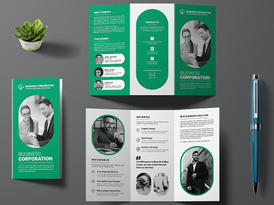 Business Corporation Trifold Brochure Design booklet branding brochure brochure template business brochure catalog catalogue corporate brochure flyer graphic design indesign lookbook magazine print proposal tri fold tri fold brochure trifold trifold brochure