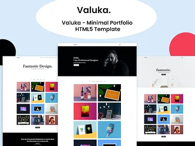 Valuka - Minimal Portfolio HTML5 Template agency home page homepage html5 landing landing page landingpage minimal portfolio ui ux webdesign website