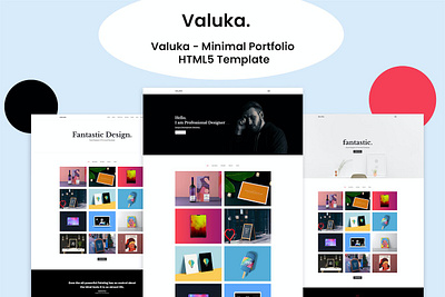 Valuka - Minimal Portfolio HTML5 Template agency home page homepage html5 landing landing page landingpage minimal portfolio ui ux webdesign website