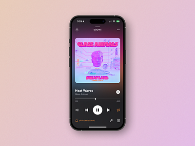 Mobile Music Player 2023 2024 album app audio branding cover daily ui design glassmorphism icons inspiration ios mobile app music player smooth gradient ui