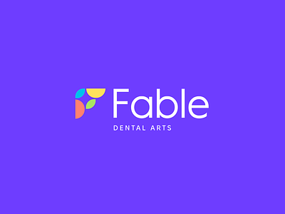 Fable branding bright cabinet calming dental dentist doctor double meaning f letter f lettermark logo minimalist modern roxana niculescu shine simple smile spark