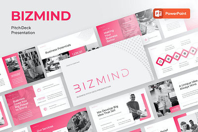 Bizmind - Pitch Deck Powerpoint abstract annual business clean corporate download google slides keynote pitch pitch deck powerpoint powerpoint template pptx presentation presentation template professional slides template ui web