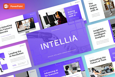 Intellia - AI Technology Powerpoint abstract annual business clean corporate download google slides keynote pitch pitch deck powerpoint powerpoint template pptx presentation presentation template professional slides template ui web