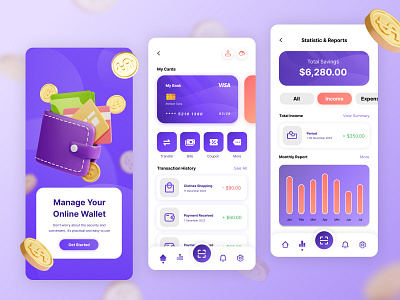 Money Management Digital Wallet App app app design app redesign digital wallet app finance app financial app money app money management app ui ui app design ui design ui ux ui ux design uiux uiux design