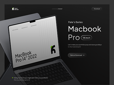 Fate's : MacBook Pro 14 Mockups branding fates mockup macbook macbook mockup mockup template ui web design