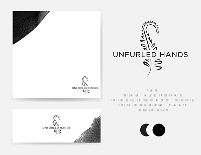 Unfurled Hands - Logo Design branding branding design branding logo design graphic design hand drawn hand drawn logo illustration logo logo branding logo design minimal logo minimal logo design watercolor watercolor splash