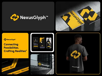 NexusGlyph - Software Branding Design 3d agency animation backbencher studio bestbranding2023 brandidentity branding brandingdesign brandinglogo design digital agency graphic design illustration logo minimal motion graphics software company ui website websitedesign