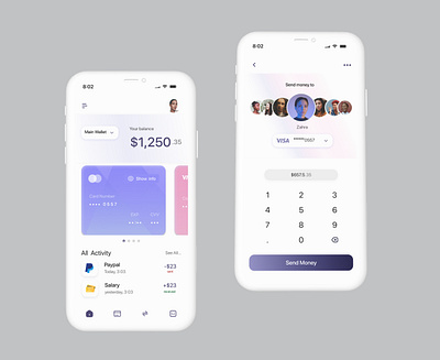 Wallet Application design ui wallet