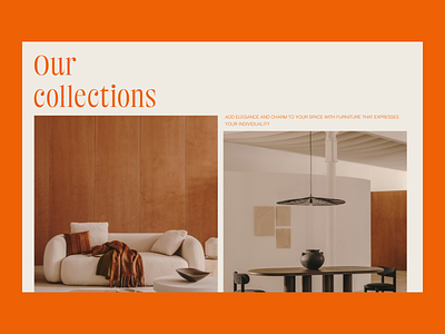 Collection section for a furniture store challengue concept dailyui design ui web web design