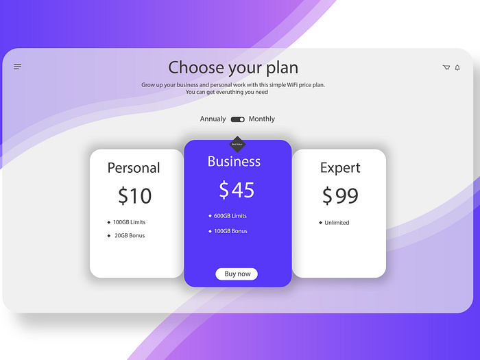 Browse thousands of Price Table images for design inspiration Dribbble