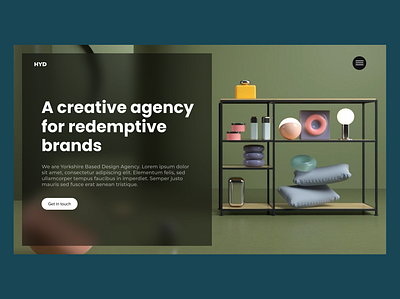 Creative Agency Landing page concept 3d agency branding designagency designer herosection illustration inspiration landingpage logo ui