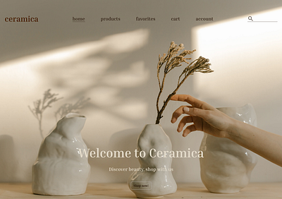 Ceramic shop UX/UI ceramic design ecomerce shop ui ux uxui webdesign website