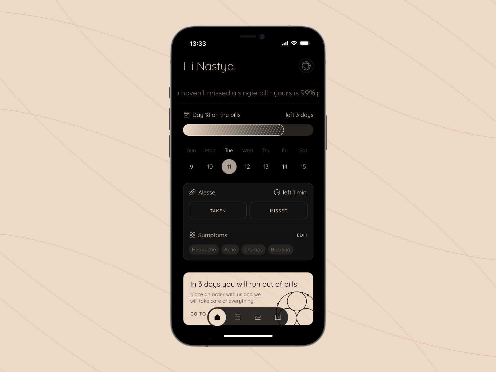 Alls – Birth control app animation app birth control branding clean design minimal mobile motion ui ux
