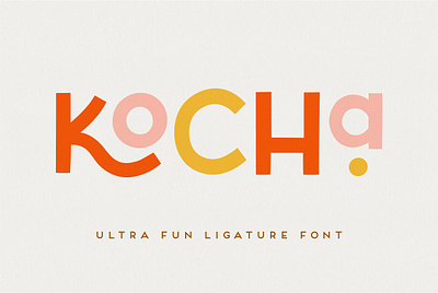 Kocha Playful Ligature Font kocha playful ligature font poster