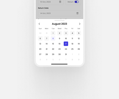 Select date - App Design app design calendar clean date design flight app minimal modern select date ui