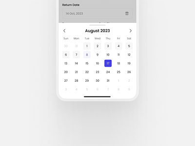 Select date - App Design app design calendar clean date design flight app minimal modern select date ui