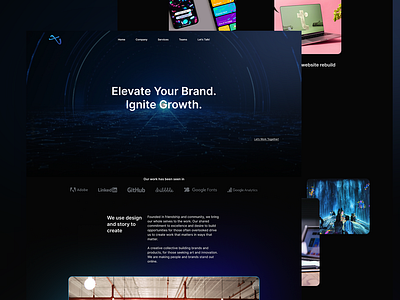 Digital Agency Website Concept agency corporate dark design infinity landingpage portfolio ui user interface ux website