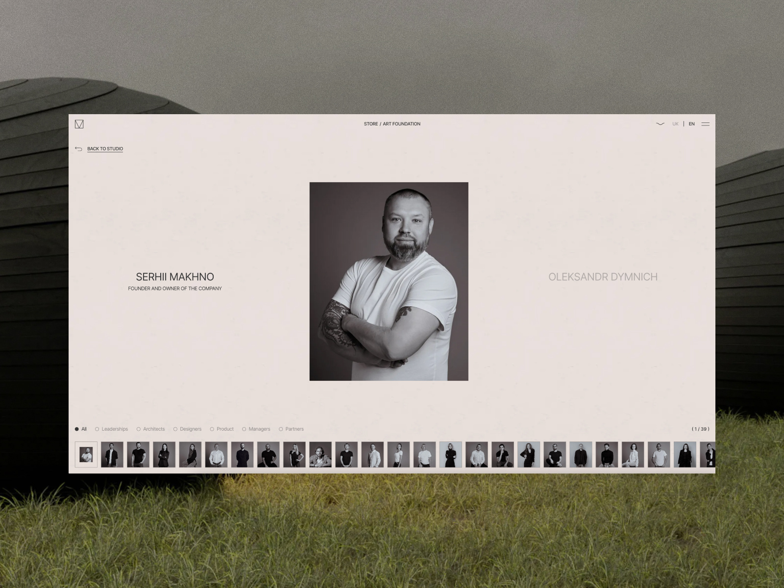MAKHNO animation architecture interaction interior studio typography ui visualization website