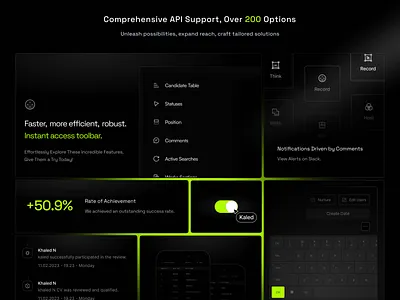 Dark Theme : Extensive API Support branding design graphic design illustration logo product design typography ui ux vector