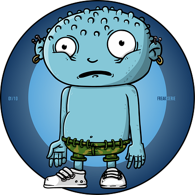 Freak serie 01/10 blue boy cartoon character freak serie