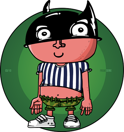 Freak serie 03/10 batman boy cartoon character freak illustration serie