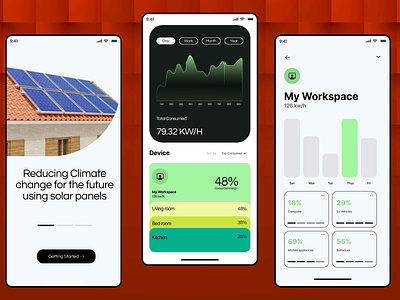 Future with Solar Energy: A Mobile App Design by Nevina Infotech app app design mobile app design solar power app solarpower