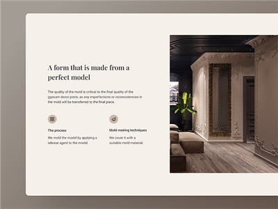 Landing Page Home Decor classic color composition decor design gypsum decor home decor infographica landing page logo minimalism structure pages typography ui ui ux ux