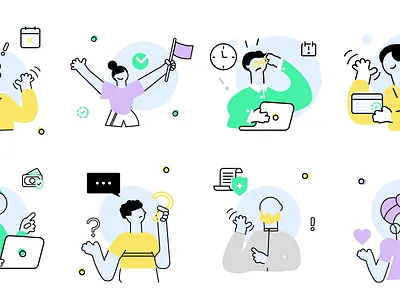 Corporate illustrations branding communication corporate graphic design illustration vector