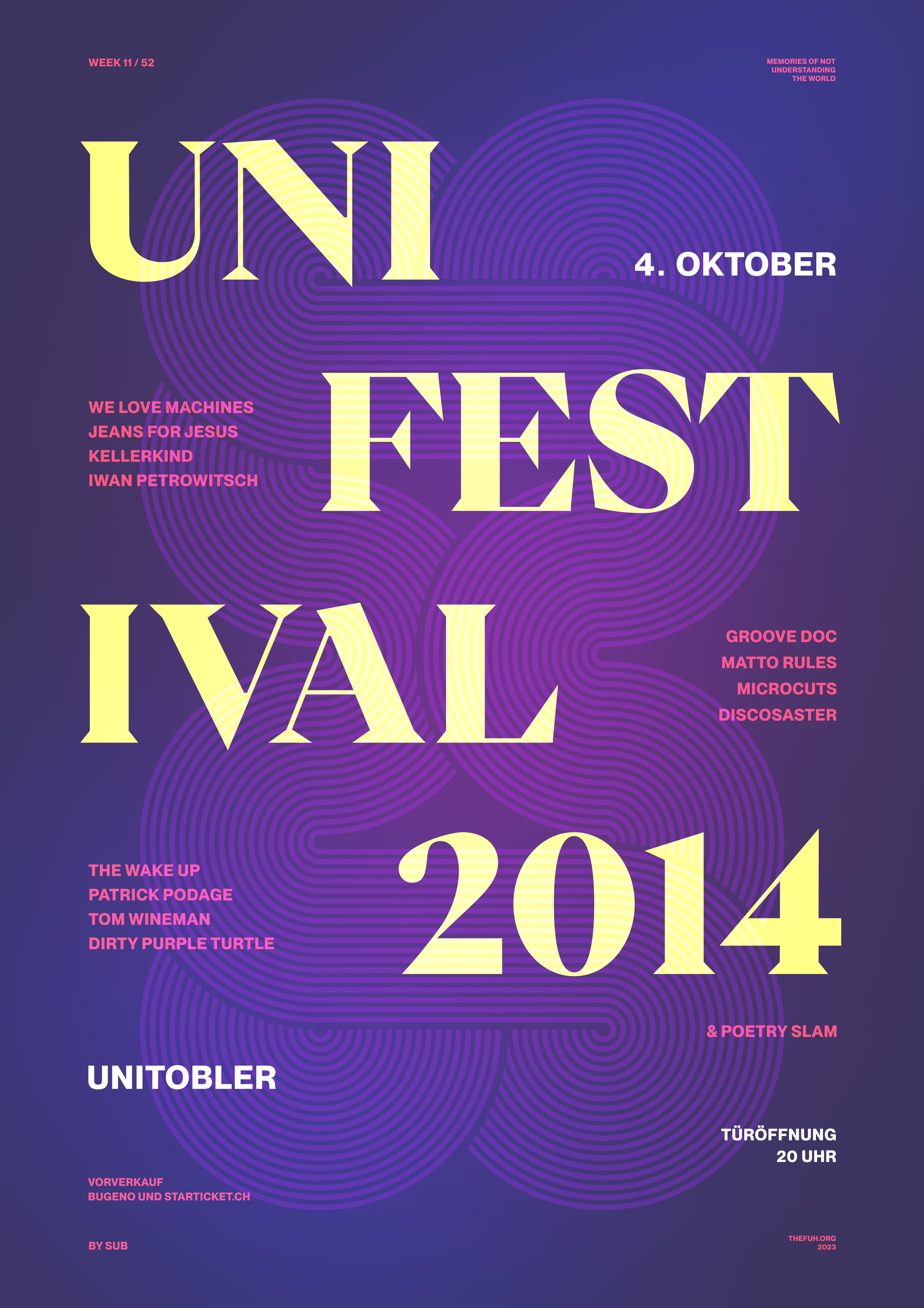Uni Festival 2014 Poster bands design event experiment graphic design party poster typography unibe unifest vector