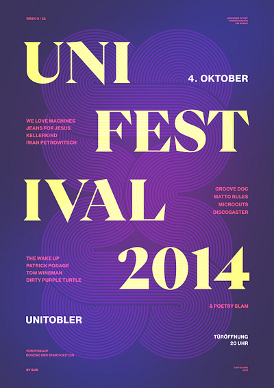 Uni Festival 2014 Poster bands design event experiment graphic design party poster typography unibe unifest vector