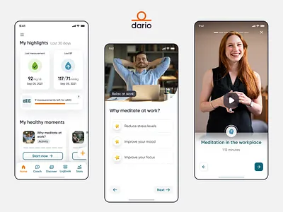 Healthy moments session flow appui dario figma health healthcare interaction design ui ui design userexperiencedesign userinterfacedesign uxdesign uxui
