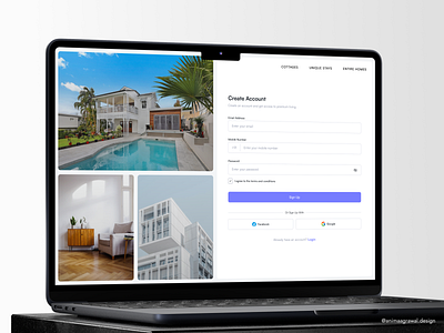 Web Login | Signup airbnb booking dashboard forgot password form landing page login minimal real estate signup ui web web app web design