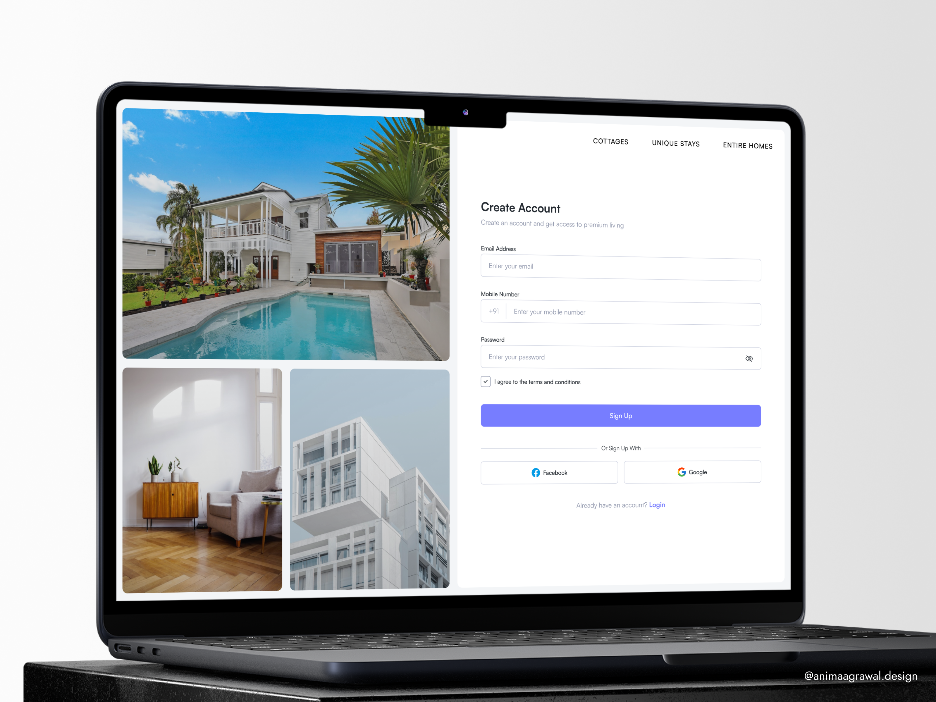 Example of Dashboard / Web App / Admin Panel Design