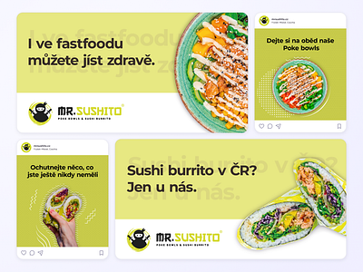 Mr. Sushito – billboards & social media graphics billboard fast food graphic design healthy social media