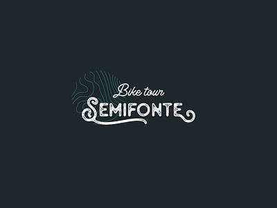 Semifonte Bike tour logo branding chianti green illustration italy logo tuscany