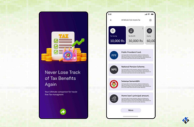 Personal Finance App Income Tax Design By Nevina Infotech animation app develop income tax ui