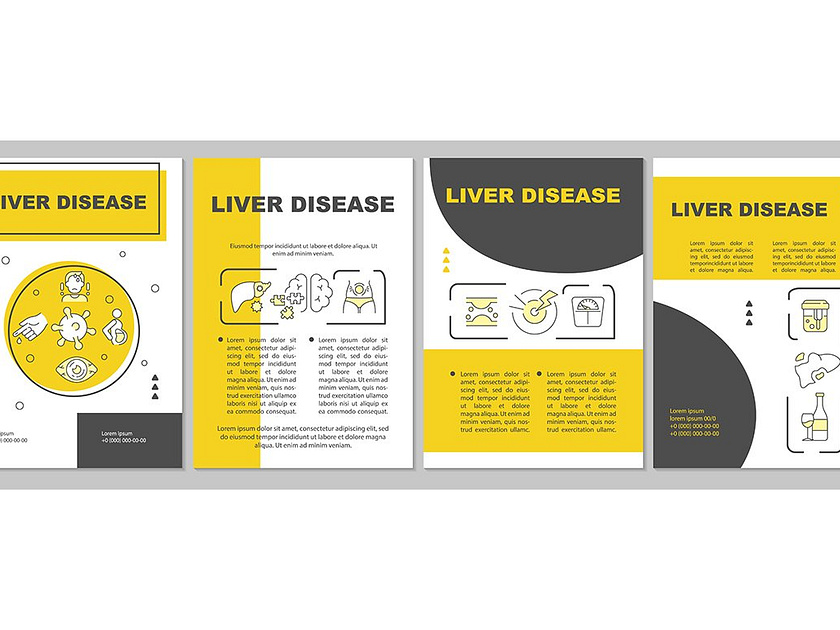 Liver disease brochure template by Ruslan on Dribbble