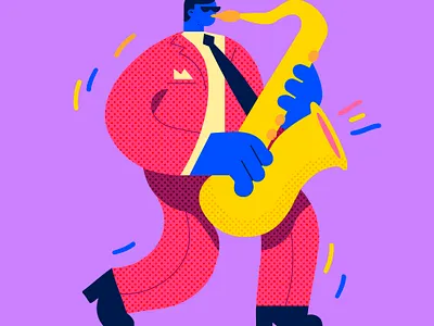 Saxophone Player adobe illustrator illustrator playing saxophone